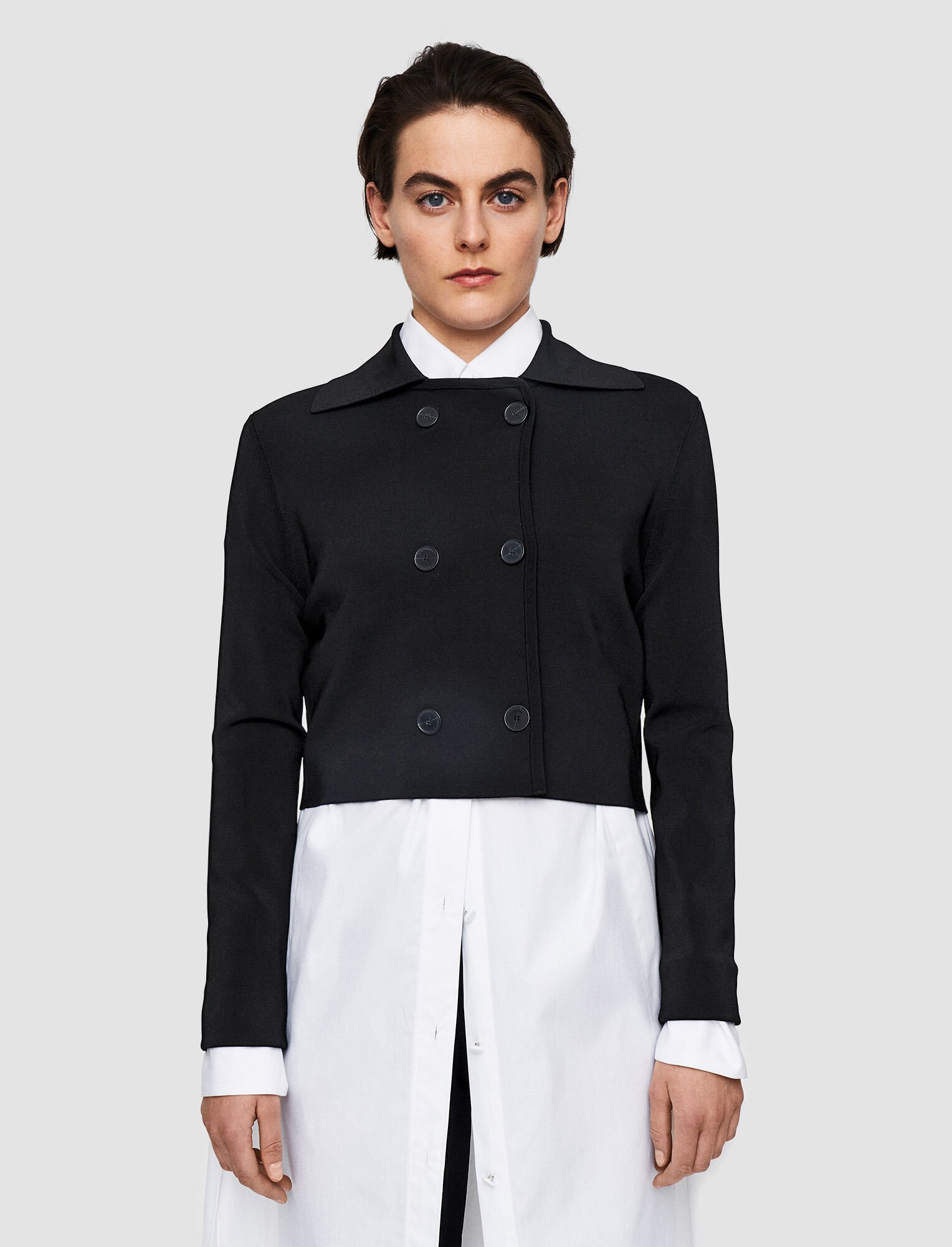 Joseph, Milano Knitted Short Jacket, in Black